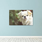 Portret van Hond 5 Canvas Afdruk (Insitu (Houten vloer))