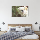 Portret van Hond 5 Canvas Afdruk (Insitu (Slaapkamer))