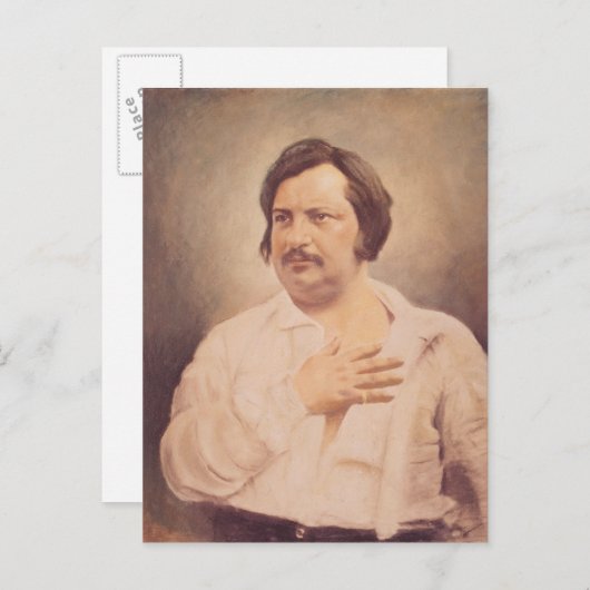 Portret van Honore de Balzac Briefkaart (Voorkant / Achterkant)
