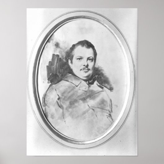 Portret van Honore de Balzac c.1820 Poster (Voorkant)