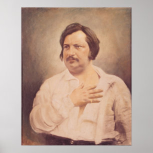 Portret van Honore de Balzac Poster