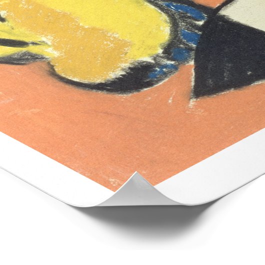 Portret van Horace Brodsky (1885-1969) (pastel op Poster (Hoek)