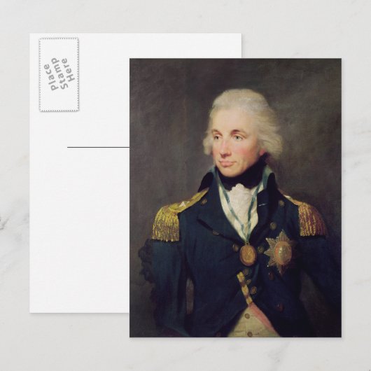 Portret van Horatio Nelson, Viscount Nelson Briefkaart (Voorkant / Achterkant)