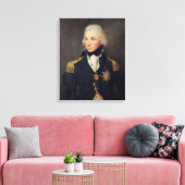 Portret van Horatio Nelson, Viscount Nelson Canvas Afdruk (Insitu (Woonkamer))