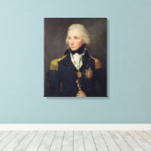 Portret van Horatio Nelson, Viscount Nelson Canvas Afdruk (Insitu (Houten vloer))