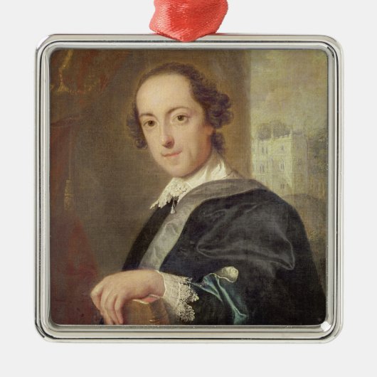 Portret van Horatio Walpole Metalen Ornament (Voorkant)