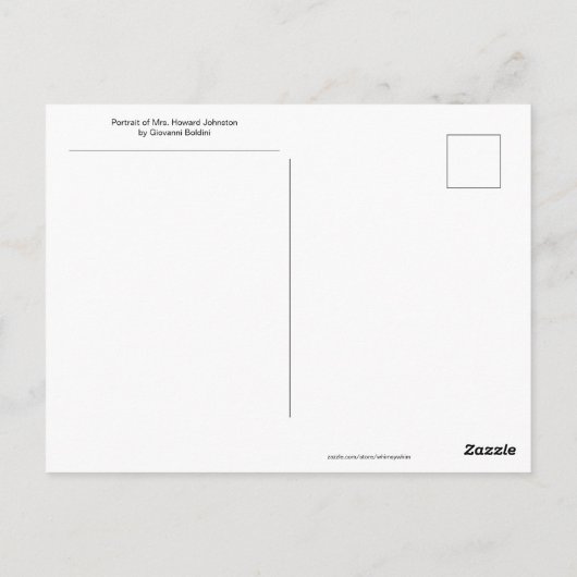 Portret van Howard Johnston door Boldini Briefkaart (Achterkant)