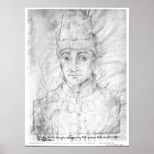 Portret van Humphrey of England Poster (Voorkant)