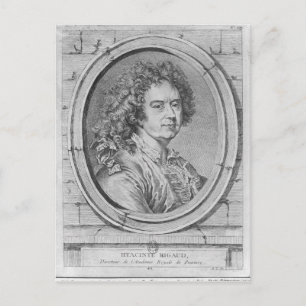 Portret van Hyacinthe Rigaud, 1752-65 Briefkaart