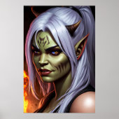 Portret van hybride vrouwen van menselijke of van  poster (Voorkant)