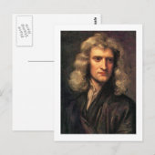Portret van Isaac Newton (1642-1727) Briefkaart (Voorkant / Achterkant)
