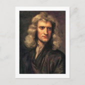 Portret van Isaac Newton (1642-1727) Briefkaart (Voorkant)