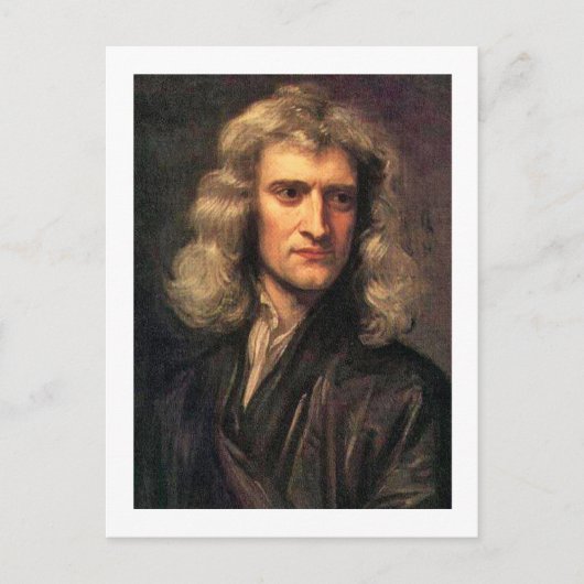 Portret van Isaac Newton (1642-1727) Briefkaart (Voorkant)