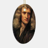 Portret van Isaac Newton (1642-1727) Keramisch Ornament (Rechts)