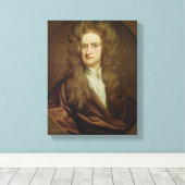 Portret van Isaac Newton 1702 Canvas Afdruk (Insitu (Houten vloer))