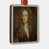 Portret van Isaac Newton 1702 Metalen Ornament (Rechts)