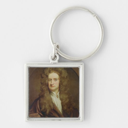 Portret van Isaac Newton 1702 Sleutelhanger (Voorkant)