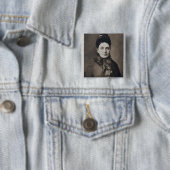 Portret van Isabella Bird Bishop Vierkante Button 5,1 Cm (In situ)