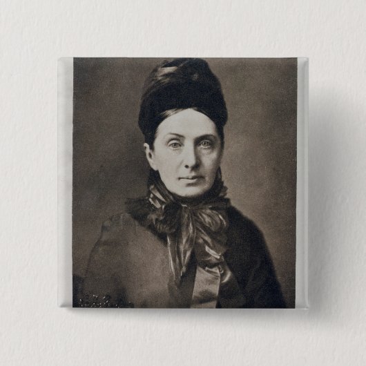 Portret van Isabella Bird Bishop Vierkante Button 5,1 Cm (Voorkant)