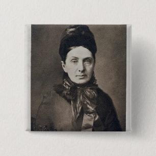Portret van Isabella Bird Bishop Vierkante Button 5,1 Cm