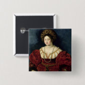 Portret van Isabella d'Este Vierkante Button 5,1 Cm (Voorkant /achterkant)
