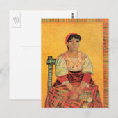 Portret van Italiaanse vrouw van Vincent van Gogh Briefkaart (Voorkant / Achterkant)