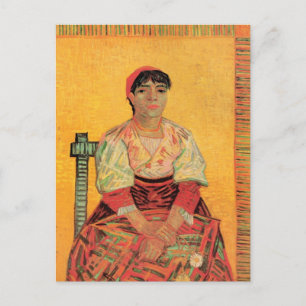 Portret van Italiaanse vrouw van Vincent van Gogh Briefkaart