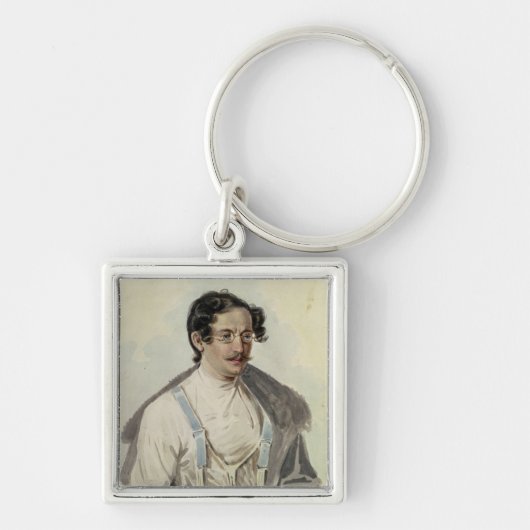 Portret van Ivan Annenkov in Peter Prison, 1836 Sleutelhanger (Voorkant)