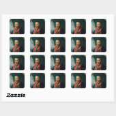 Portret van Ivan Mazepa Vierkante Sticker (Vel)