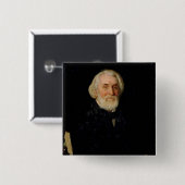 Portret van Ivan S. Turgenev, 1879 Vierkante Button 5,1 Cm (Voorkant /achterkant)