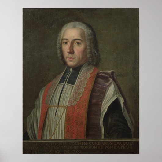 Portret van Jacques Denis Cochin Poster (Voorkant)