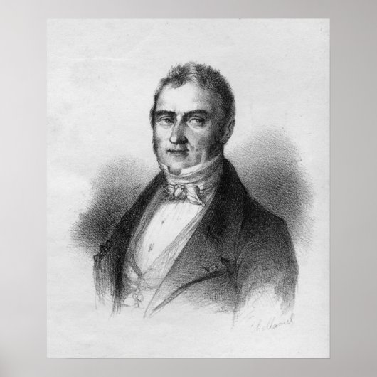 Portret van Jacques Laffitte Poster (Voorkant)