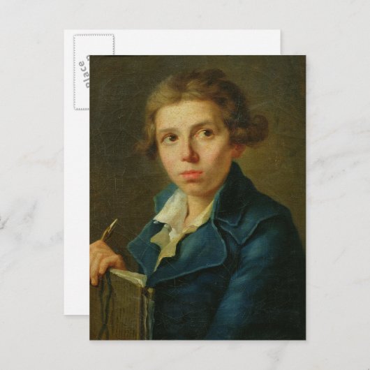 Portret van Jacques-Louis David als Jeugd Briefkaart (Voorkant / Achterkant)