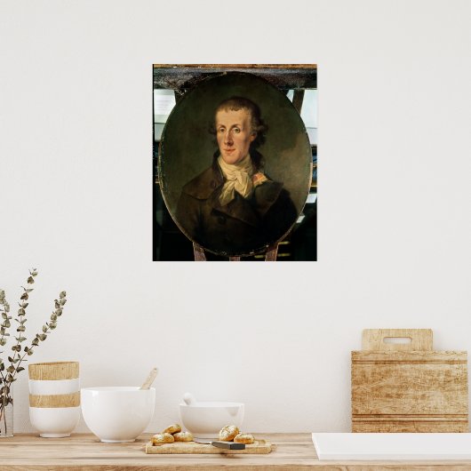 Portret van Jacques Pierre Brissot Poster (Keuken)