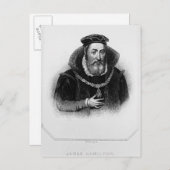 Portret van James Hamilton 2nd Earl of Arran Briefkaart (Voorkant / Achterkant)