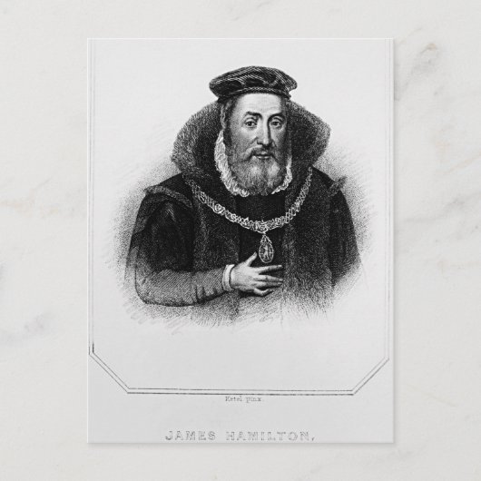 Portret van James Hamilton 2nd Earl of Arran Briefkaart (Voorkant)