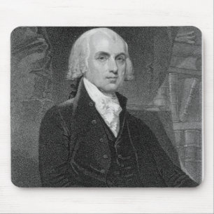 Portret van James Madison, gegraveerd door William Muismat
