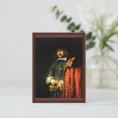 Portret van Jan Six door Rembrandt Harmensz. Van Briefkaart (Staand voorkant)
