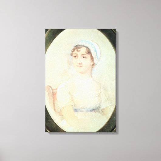 Portret van Jane Austen Canvas Afdruk (Voorkant)