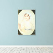 Portret van Jane Austen Canvas Afdruk (Insitu (Houten vloer))