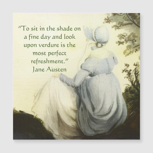 Portret van Jane Austen + citaat (Voorkant)