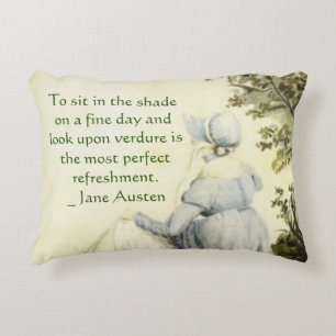 Portret van Jane Austen + citaat Accent Kussen