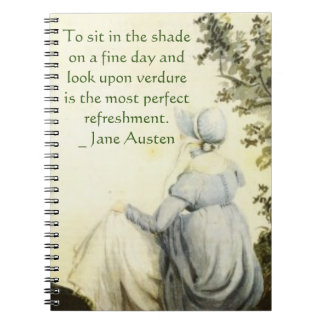 Portret van Jane Austen + citaat Notitieboek