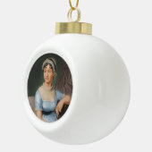 Portret van Jane Austen Keramische Bal Ornament (Rechts)