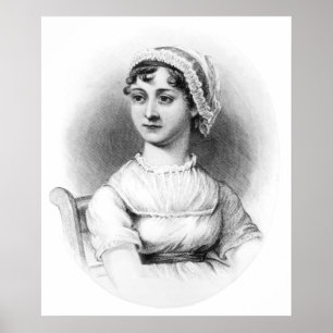 Portret van Jane Austen Poster