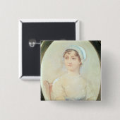 Portret van Jane Austen Vierkante Button 5,1 Cm (Voorkant /achterkant)