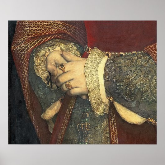 Portret van Jane Seymour, 1536 Poster (Voorkant)