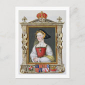 Portret van Jane Seymour (c.1509-37) 3rd Queen of Briefkaart (Voorkant)