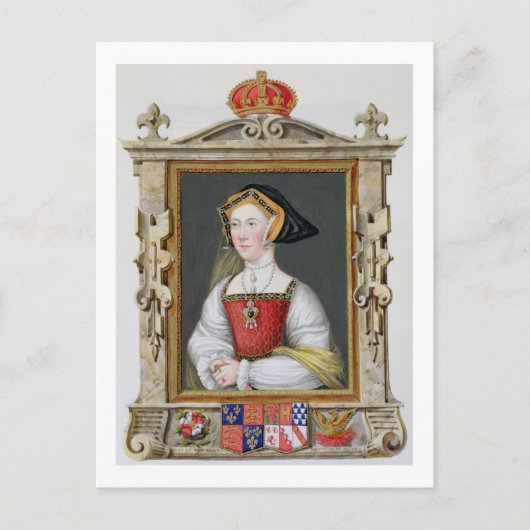 Portret van Jane Seymour (c.1509-37) 3rd Queen of Briefkaart (Voorkant)