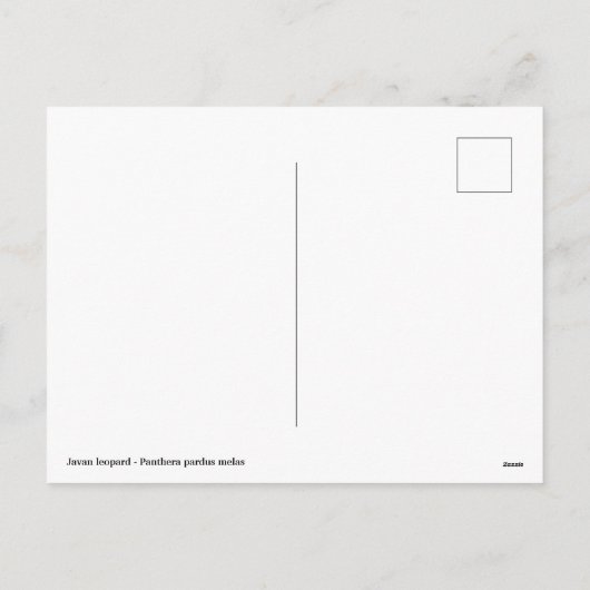 Portret van Javan leopard gezien vanuit profiel Feestdagenkaart (Achterkant)